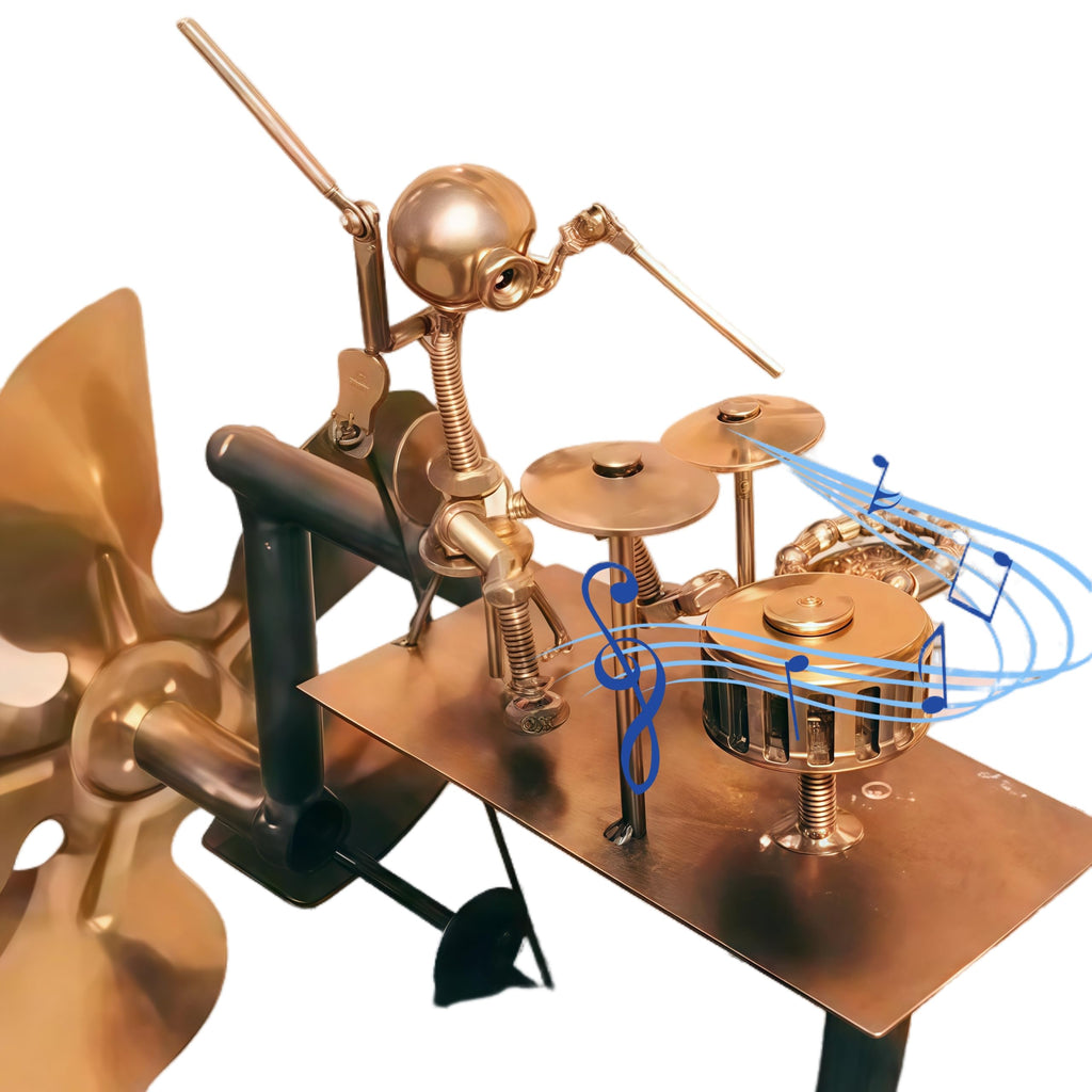 Handmade Metal Drummer Windmill