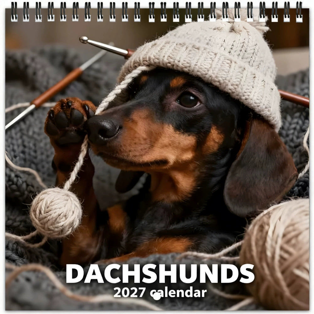 2027 Dachshund Wall Calendar | 12 Month Cute Wiener Dog Calendar, Perfect Gift for Dachshund Lovers