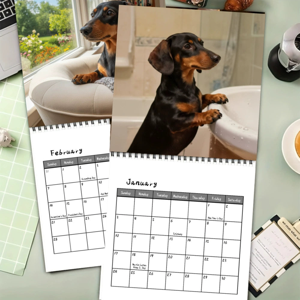 2027 Dachshund Wall Calendar | 12 Month Cute Wiener Dog Calendar, Perfect Gift for Dachshund Lovers