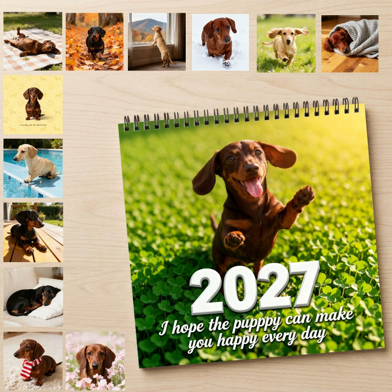 2027 Dachshund Wall Calendar | 12 Month Cute Wiener Dog Calendar, Perfect Gift for Dachshund Lovers