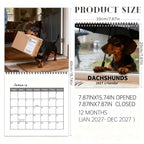 2027 Dachshund Wall Calendar | 12 Month Cute Wiener Dog Calendar, Perfect Gift for Dachshund Lovers