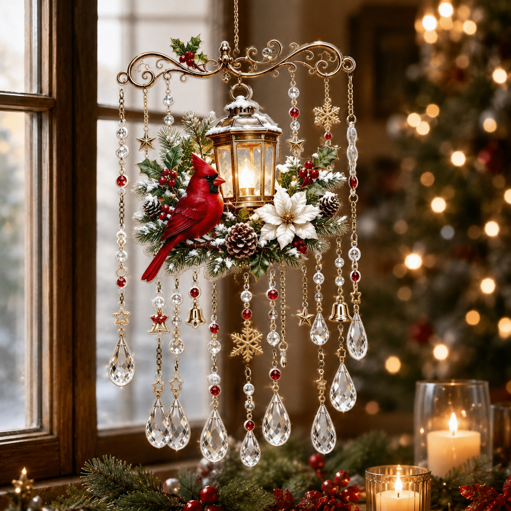 🔥Handmade Christmas Stained Glass Window Hanging🔥