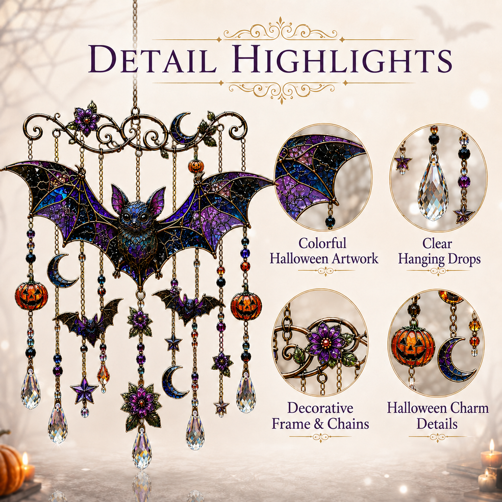 🔥Halloween Suncatcher Wind Chime👻