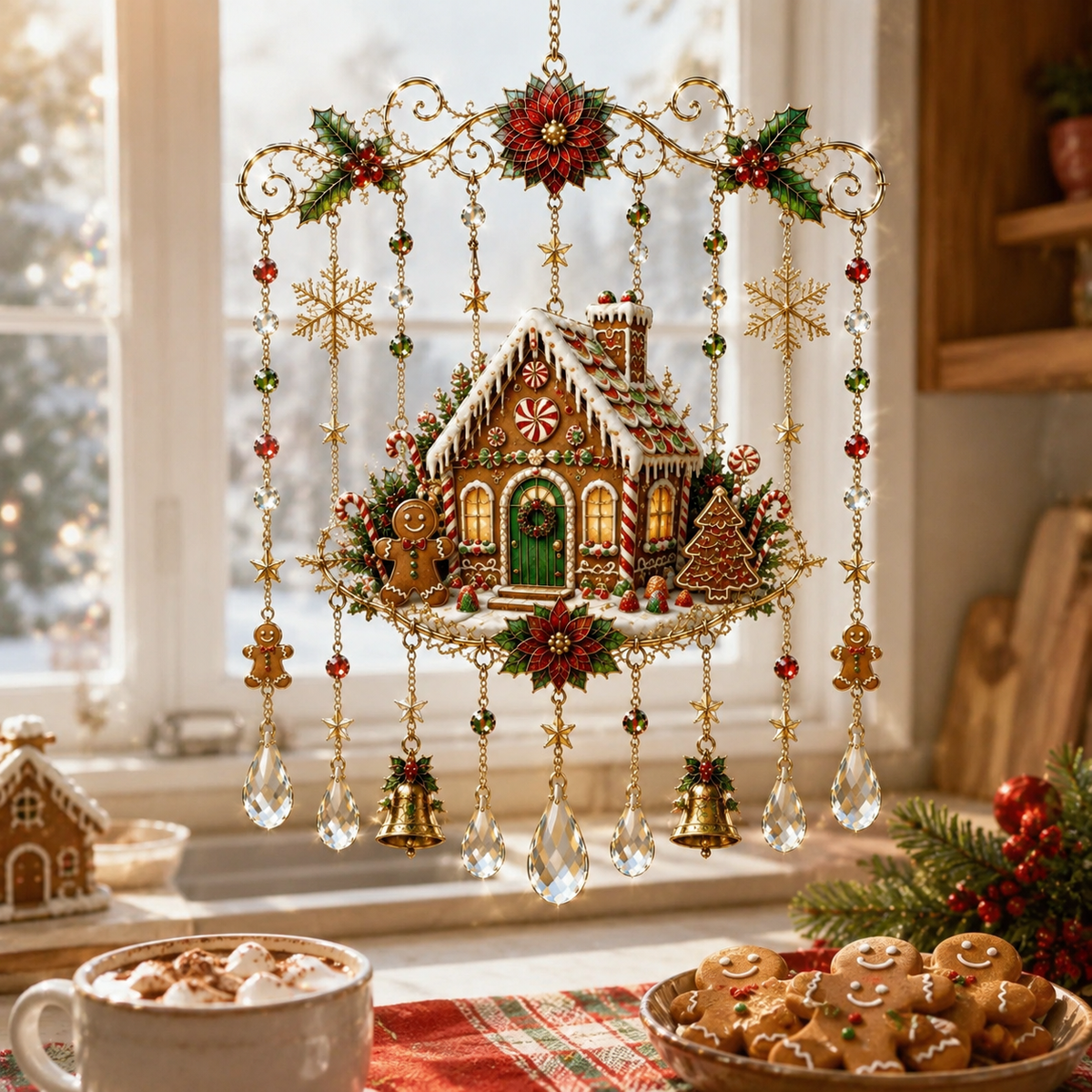 🔥Handmade Christmas Stained Glass Window Hanging🔥
