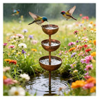🐦 Rain Catcher Bird Bath Stake 🦋