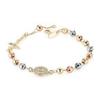 Virgin Mary Cross Rosary Bead Bracelet
