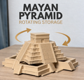 Mayan Pyramid Rotating Storage | Hidden Compartment Box | Desk Organizer