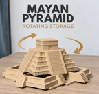 Mayan Pyramid Rotating Storage | Hidden Compartment Box | Desk Organizer