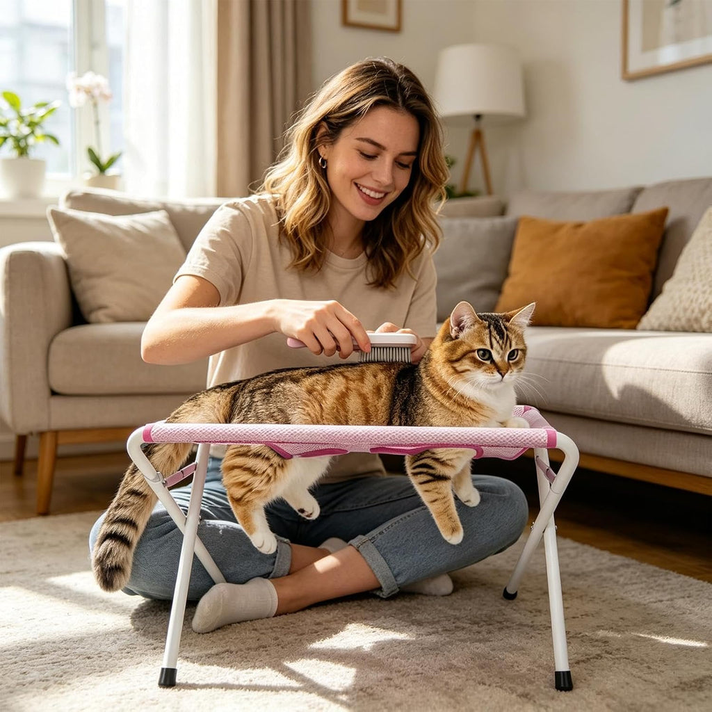Cat Bath Stand | Hanging Anti-Claw Hammock with 8 Holes