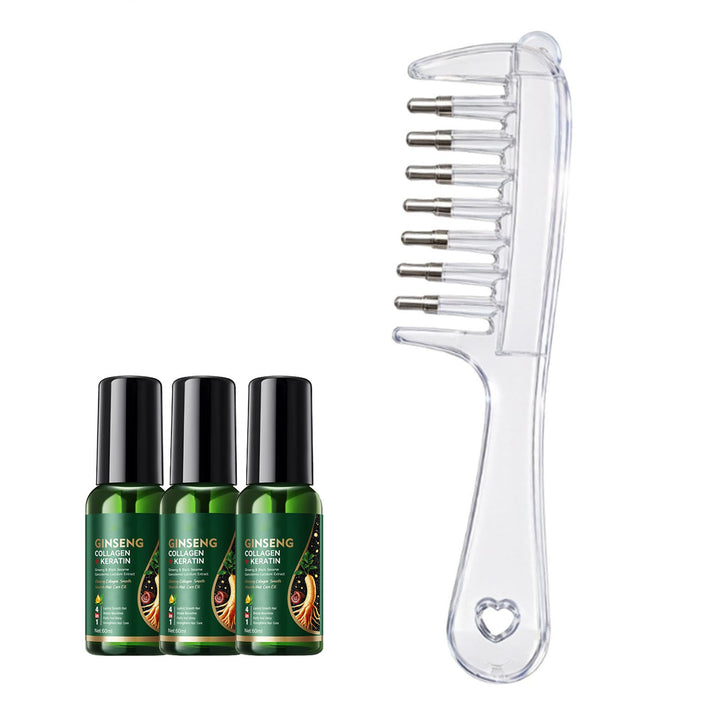 Hair serum applicator comb, hair oil applicator (Three bottles of hair serum are given away for free.)