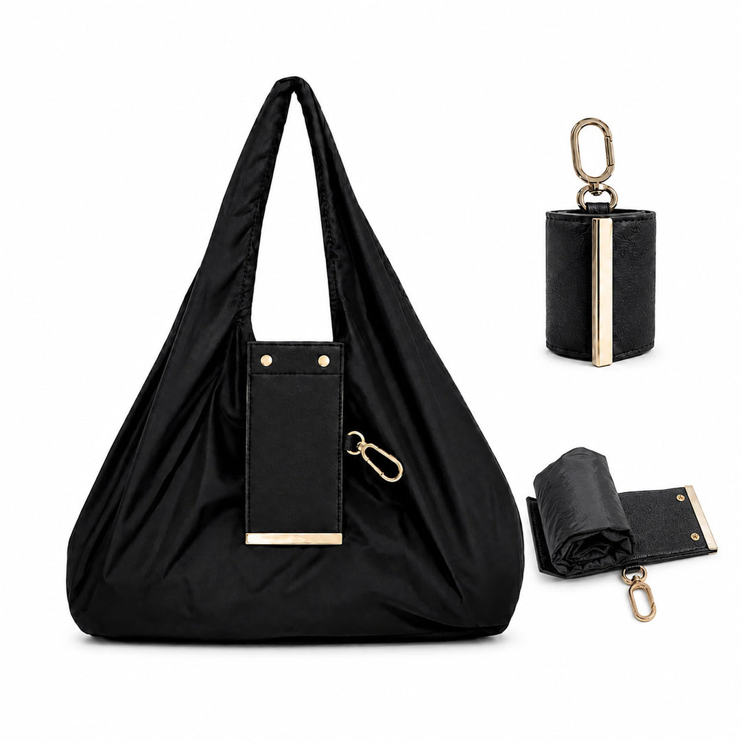 Foldable Travel Tote Bag Keychain（It can be super folded, the size of a coin purse）