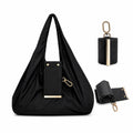 Foldable Travel Tote Bag Keychain（It can be super folded, the size of a coin purse）