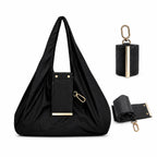 Foldable Travel Tote Bag Keychain（It can be super folded, the size of a coin purse）