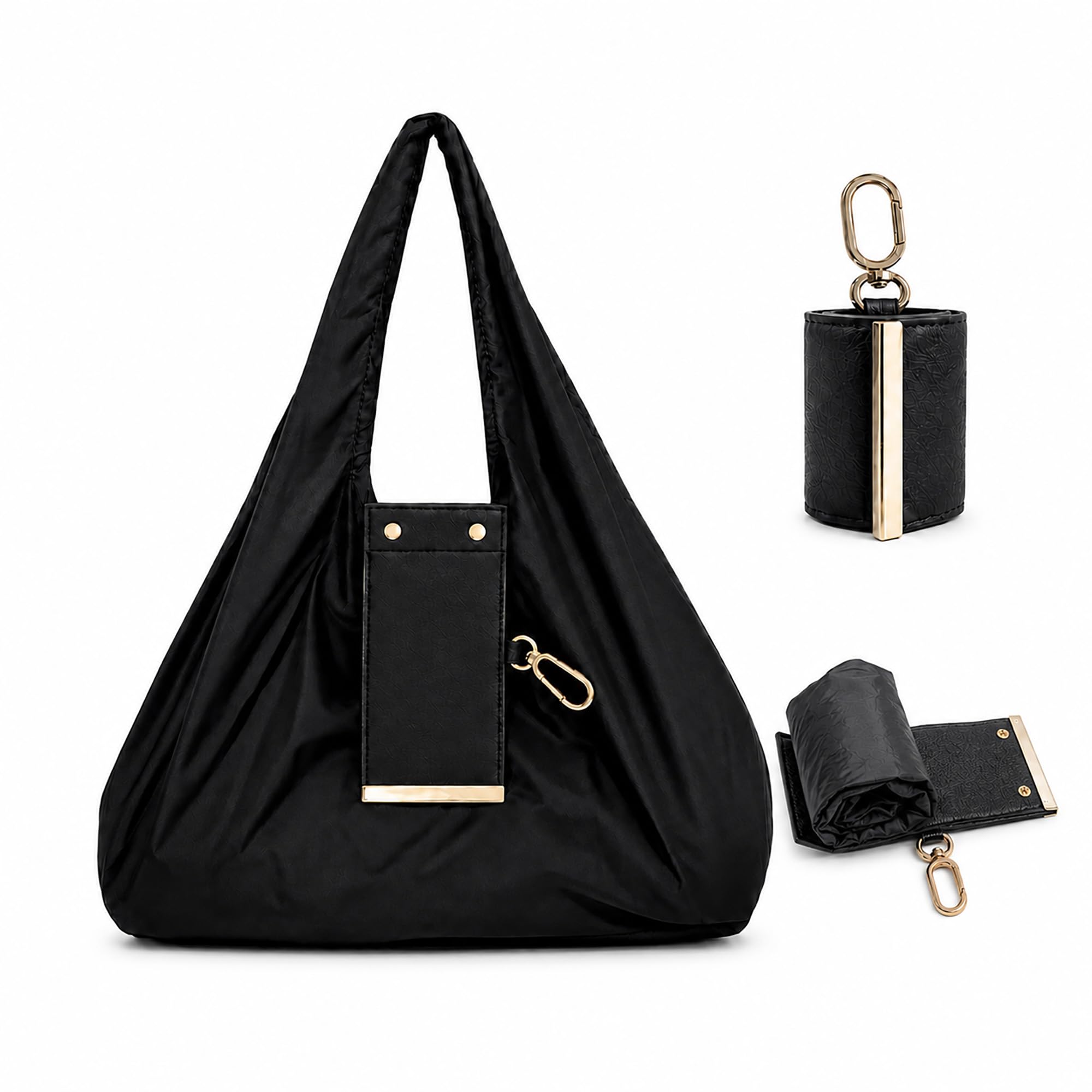 Foldable Travel Tote Bag Keychain（It can be super folded, the size of a coin purse）