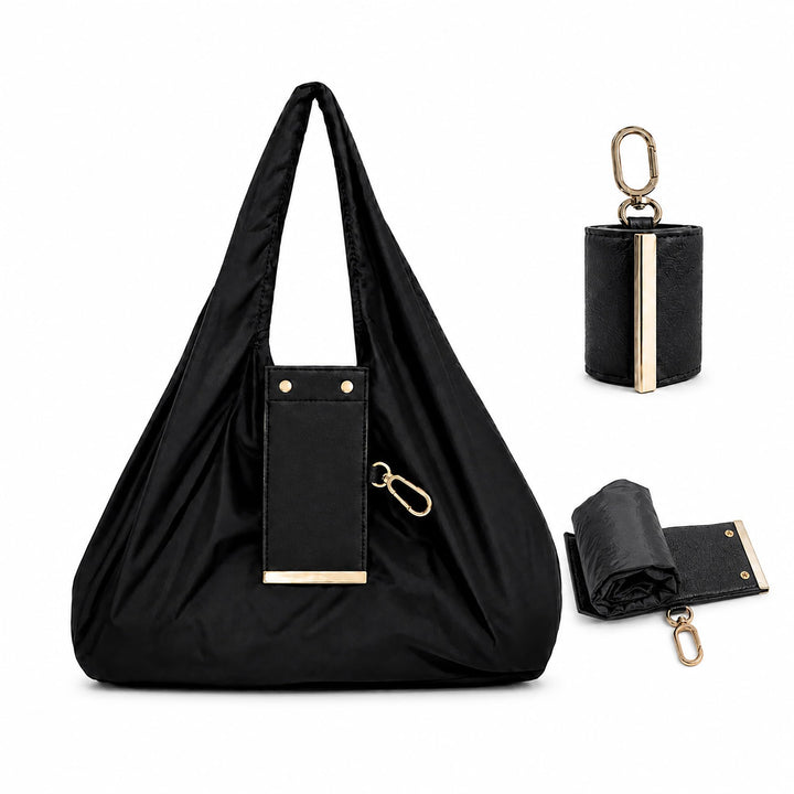 Foldable Travel Tote Bag Keychain（It can be super folded, the size of a coin purse）