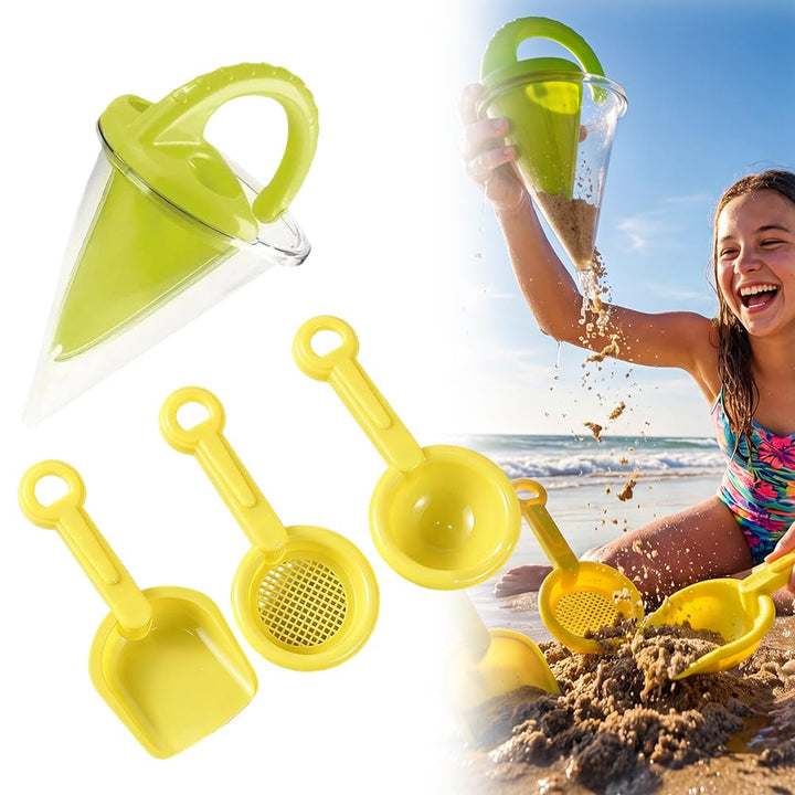 ✨ 🔥 Drippy Sand Castle Maker and Spilling Funnel Sand Toy ✨ Professional Sand Castle Building Kit（❤️Three sand-digging tools will be given away❤️）