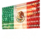 Mexican Flag LED Net Lights, Outdoor Patriotic Festival Decor
