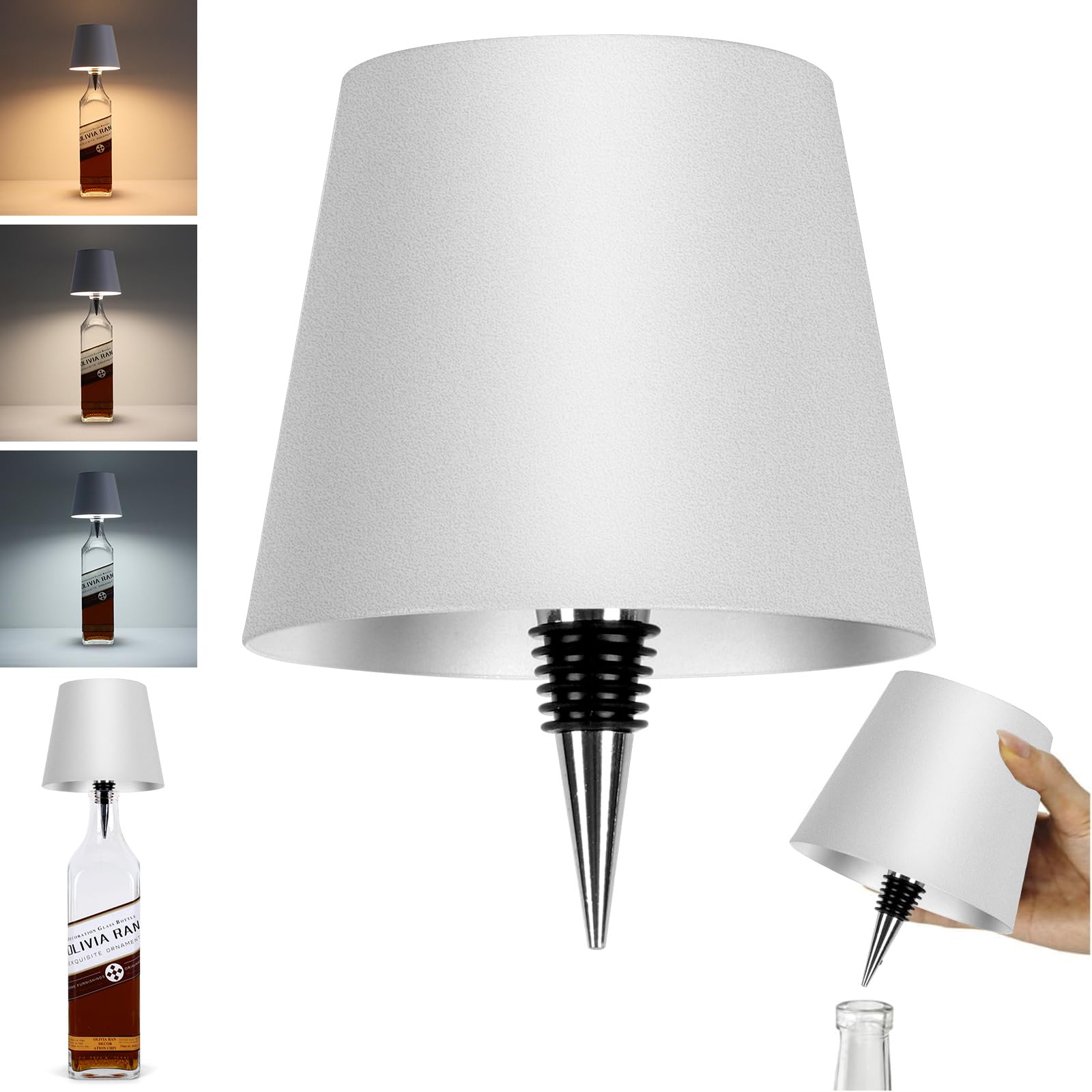 Wireless Bottle Lamp, For Any Type of Bottle - LED Bottle Lamp for Indoor & Outdoor