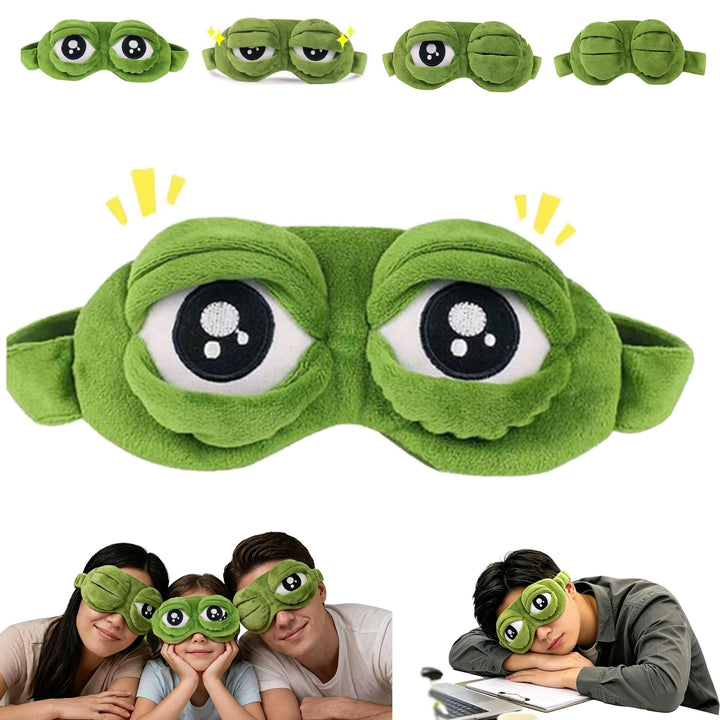 3D Funny Frog Sleep Mask Soft Cartoon Eyeshade