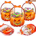 50Pcs Halloween Treat Bags with Handles -（25 pumpkin bags + 25 crucible bags)