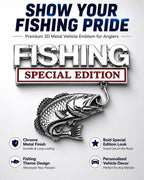 Fishing Special 🎣 Edition Premium 3D Metal Vehicle Emblem Badge