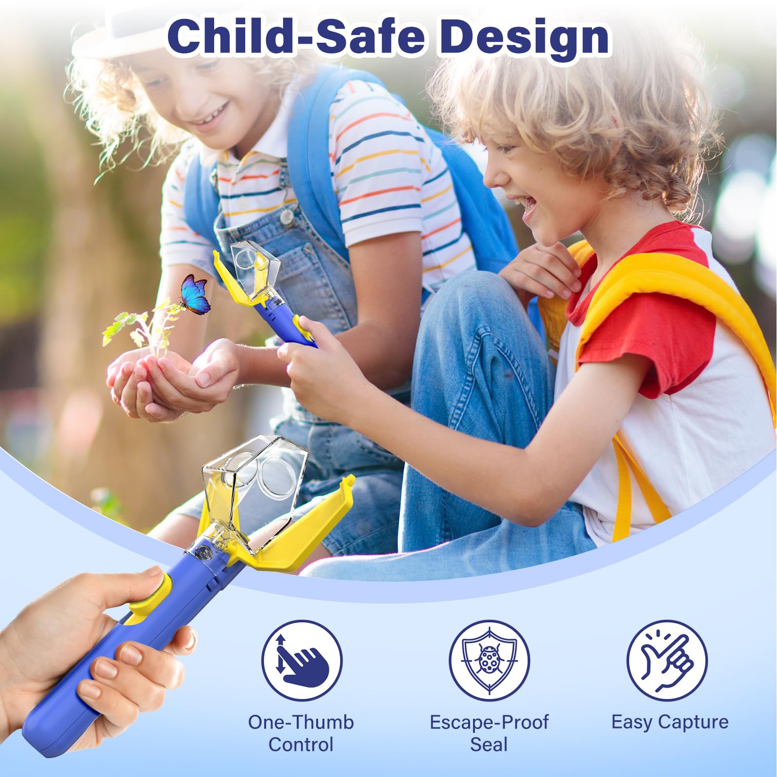 🐜 Bug Catcher for Kids 🐝 Insect Trap Kit with 6X Magnifier Glass 🐛 STEM Educational Exploration Tool for Indoor and Outdoor