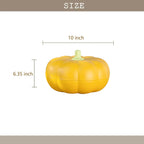 Big Pumpkin Snack Holder with Lid, Double Layer Serving Container with 3 Divided Compartments