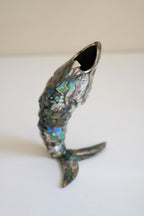 Articulated Abalone shell and Brass Fish Bottle Opener, Mexico, 1980's, 18 cm
