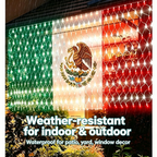 Mexican Flag LED Net Lights, Outdoor Patriotic Festival Decor
