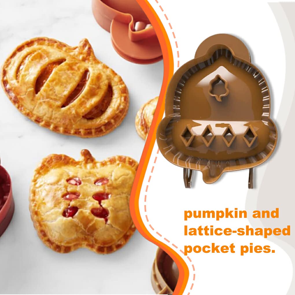 Set of 3 Hallowee Pumpking-Pie Decoration Wraper Dough Stamp