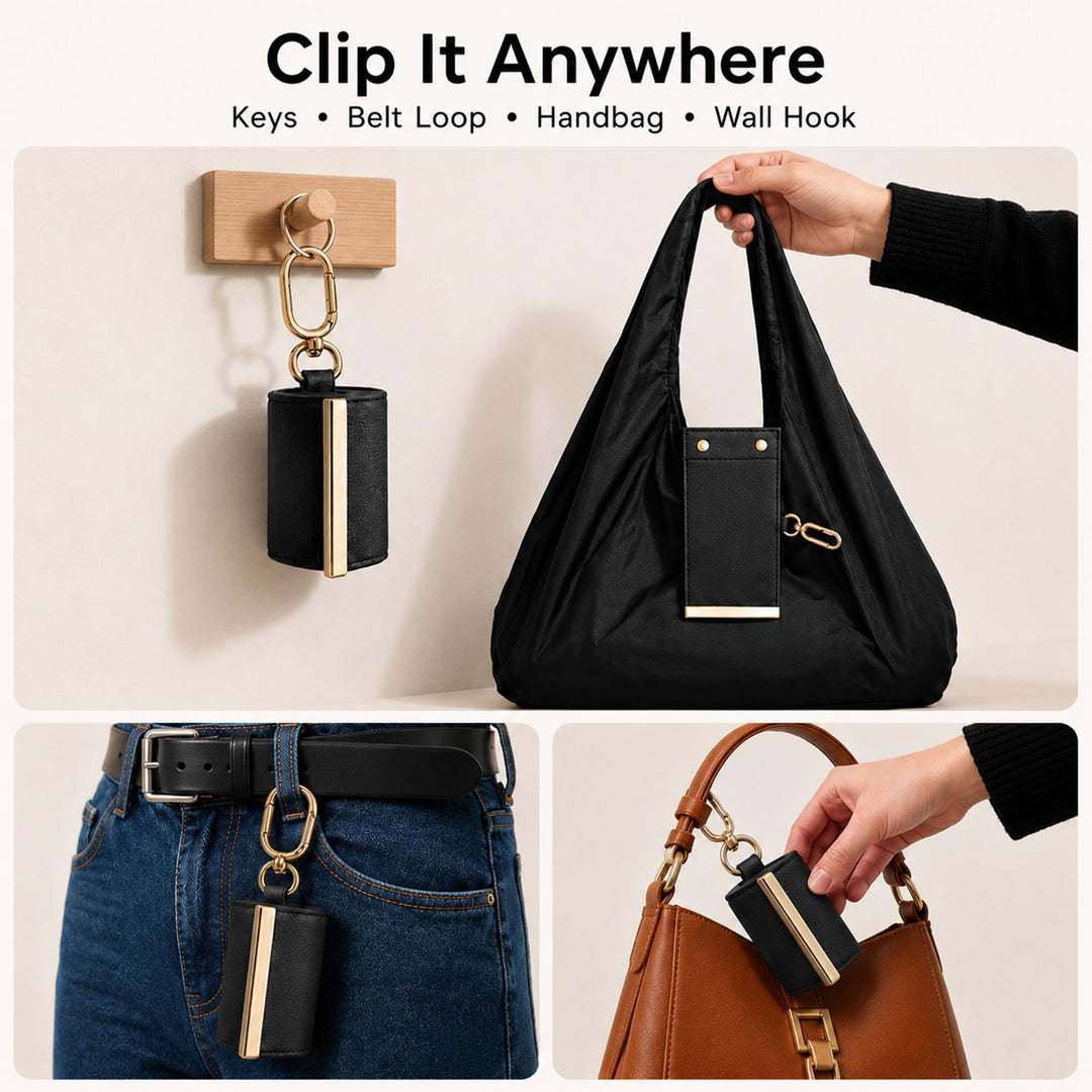 Foldable Travel Tote Bag Keychain（It can be super folded, the size of a coin purse）