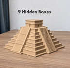 Mayan Pyramid Rotating Storage | Hidden Compartment Box | Desk Organizer