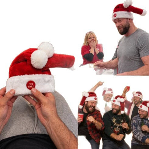 Funny Cockyhat Santa Dick Hat With Get Hard Button