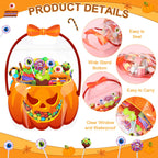 50Pcs Halloween Treat Bags with Handles -（25 pumpkin bags + 25 crucible bags)