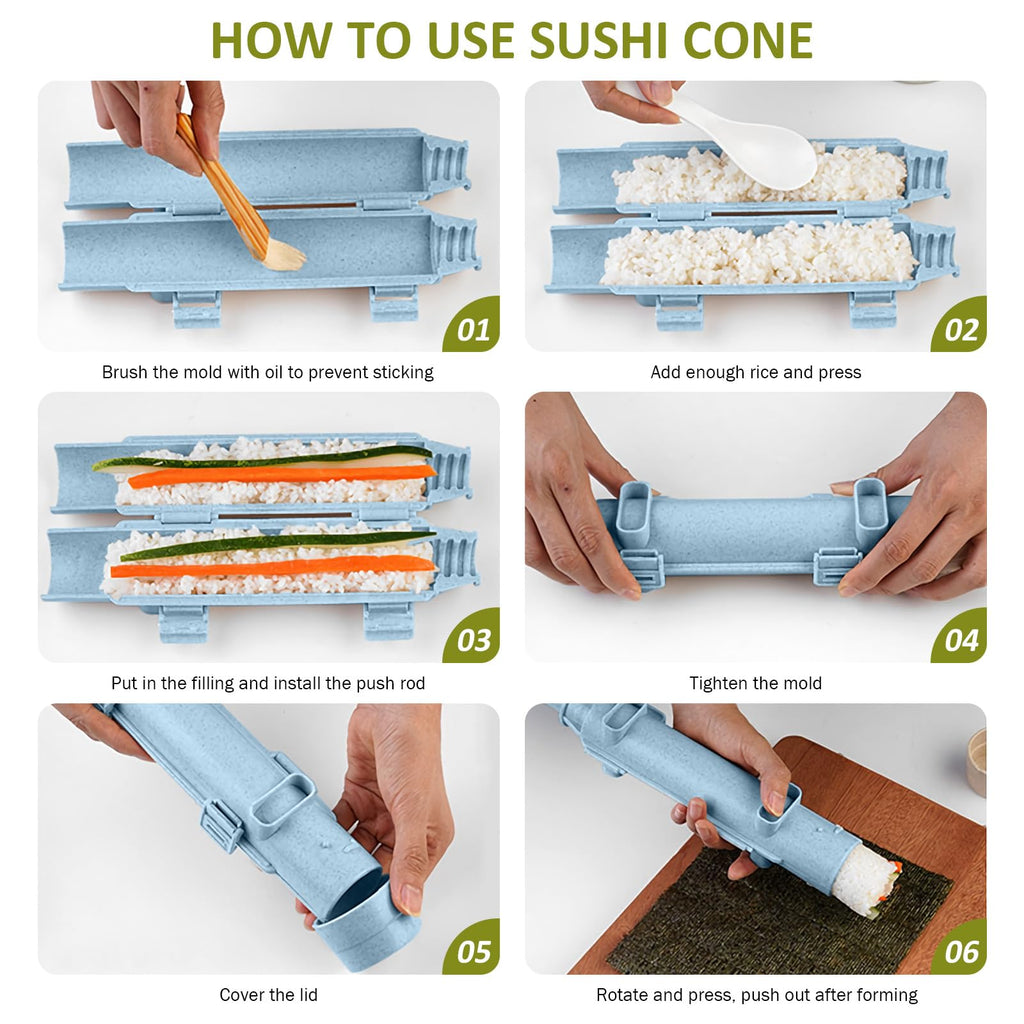 Sushi bazooka sushi maker Kit With Sushi Rolling Mat,Sushi Roller Mold