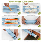 Sushi bazooka sushi maker Kit With Sushi Rolling Mat,Sushi Roller Mold