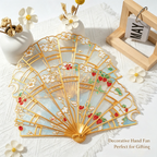 Handmade vintage openwork folding fan