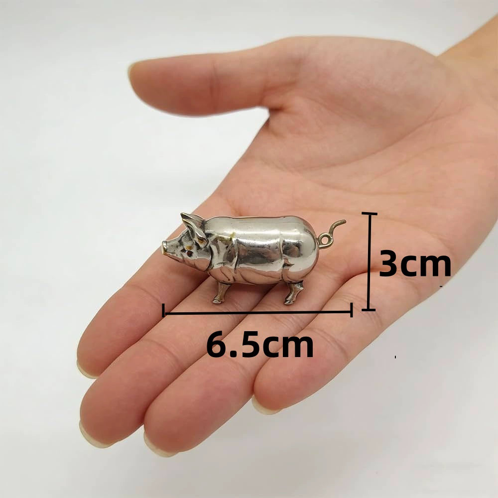 Retro-style metal pig measuring