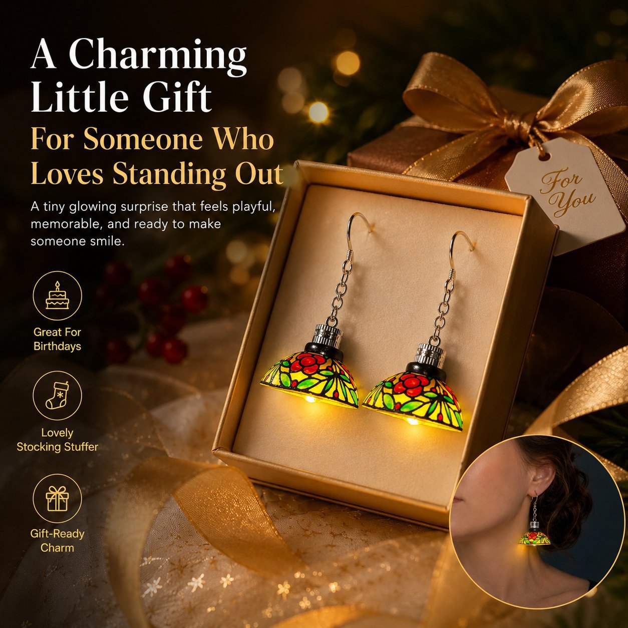 Mini Chandelier Light Earrings (1 Pair)