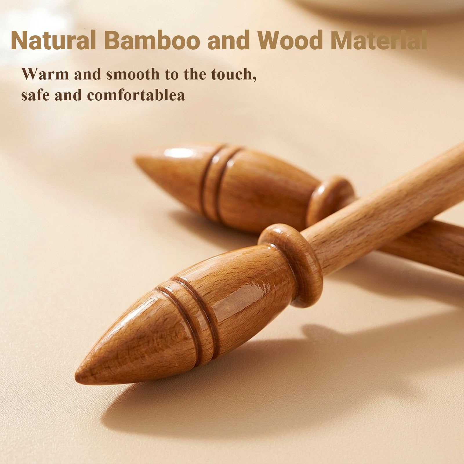 7X/12X Wooden Lace Bobbins Wood Weaving Tools