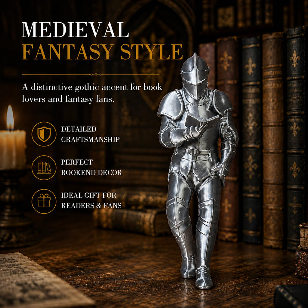 Medieval Knight Bookshelf Decor
