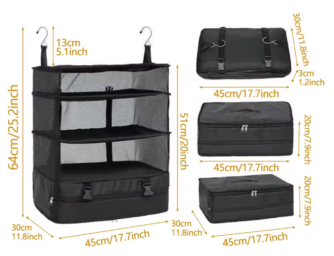 Hanging Packing Cubes Portable Travel Closet