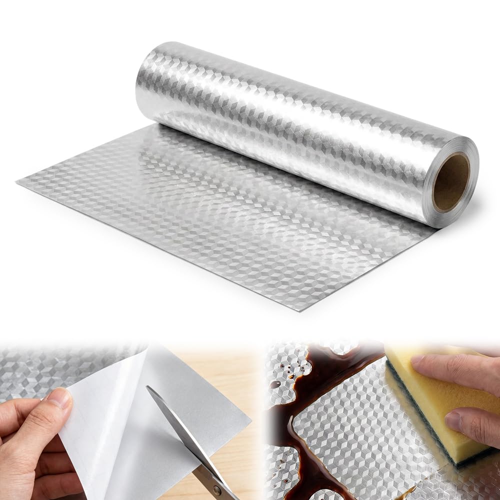 Stainless Steel Kitchen Oil-Proof Adhesive Wallpaper Roll ✨✨