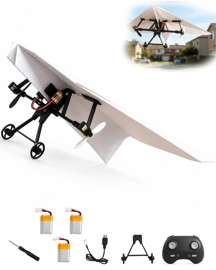 🔥 DIY RC Paper Airplane Kit 🛩️ 🛩️（Includes three rechargeable batteries）