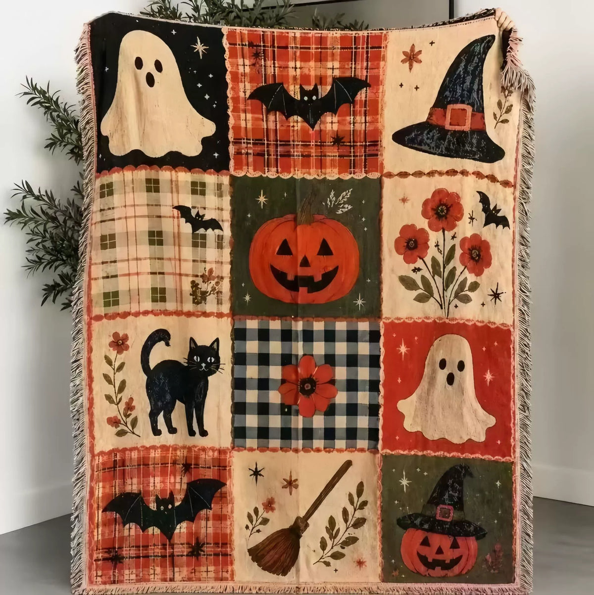 Festivals and Celebrations Multi-Function Woven TasselBlanket, 130x160cm