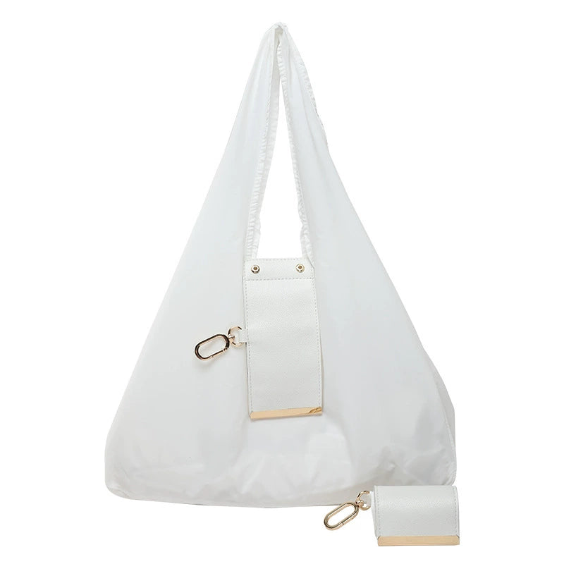Foldable Travel Tote Bag Keychain（It can be super folded, the size of a coin purse）