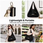 Foldable Travel Tote Bag Keychain（It can be super folded, the size of a coin purse）