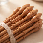 7X/12X Wooden Lace Bobbins Wood Weaving Tools