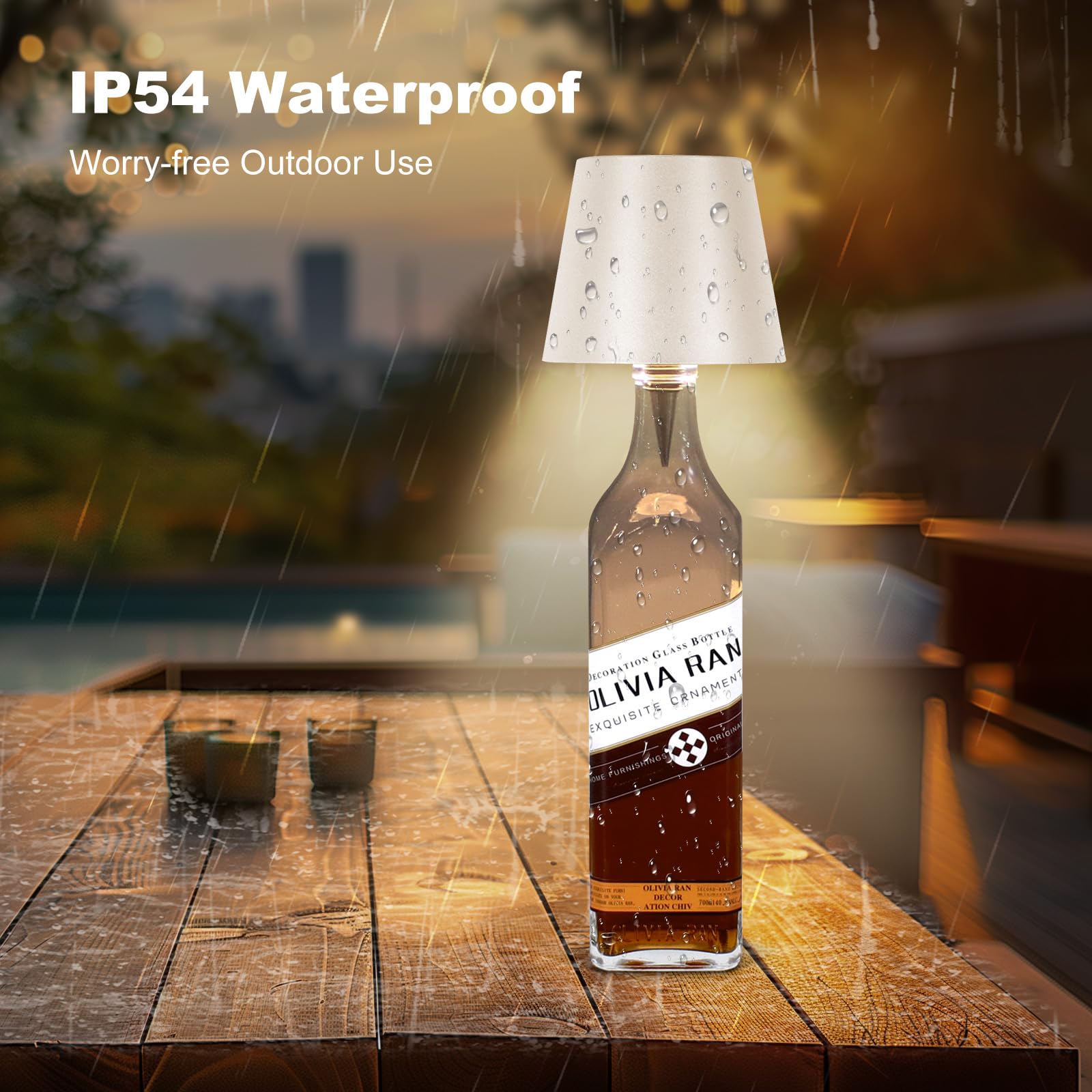 Wireless Bottle Lamp, For Any Type of Bottle - LED Bottle Lamp for Indoor & Outdoor