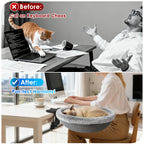 Heavy Duty Steel Frame 180° Rotating Cat Desk Bed